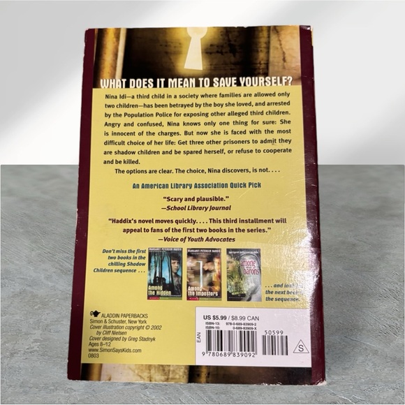 Among the Betrayed By Margaret Peterson Haddix - Aladdin Fiction - Soft Cover - Picture 2 of 8